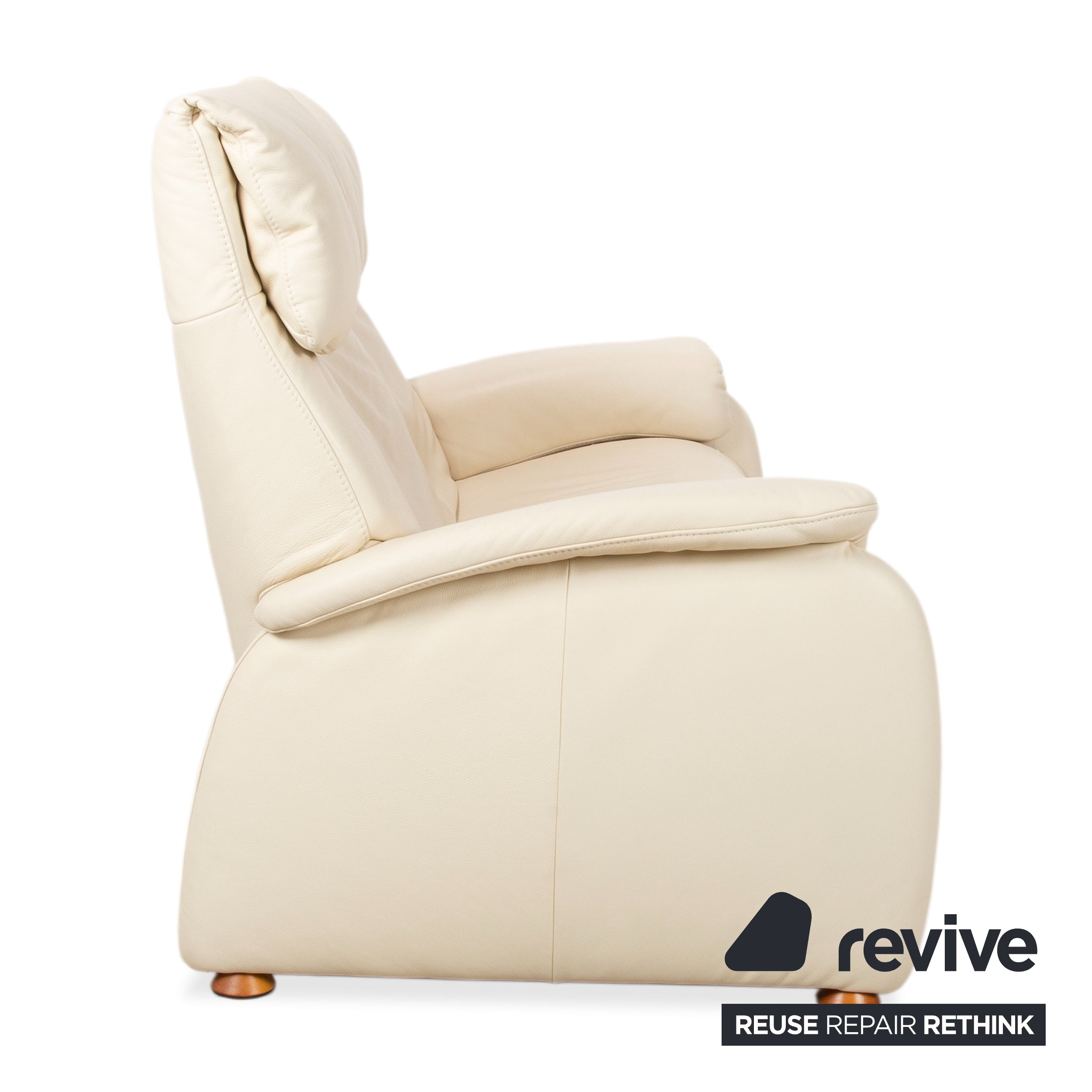 Himolla Halifax Leder Dreisitzer Creme Beige Sand manuelle Funktion Sofa Couch