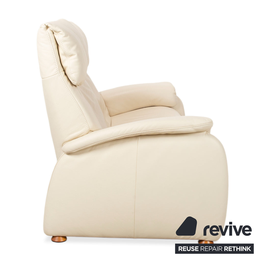 Himolla Halifax Leder Dreisitzer Creme Beige Sand manuelle Funktion Sofa Couch