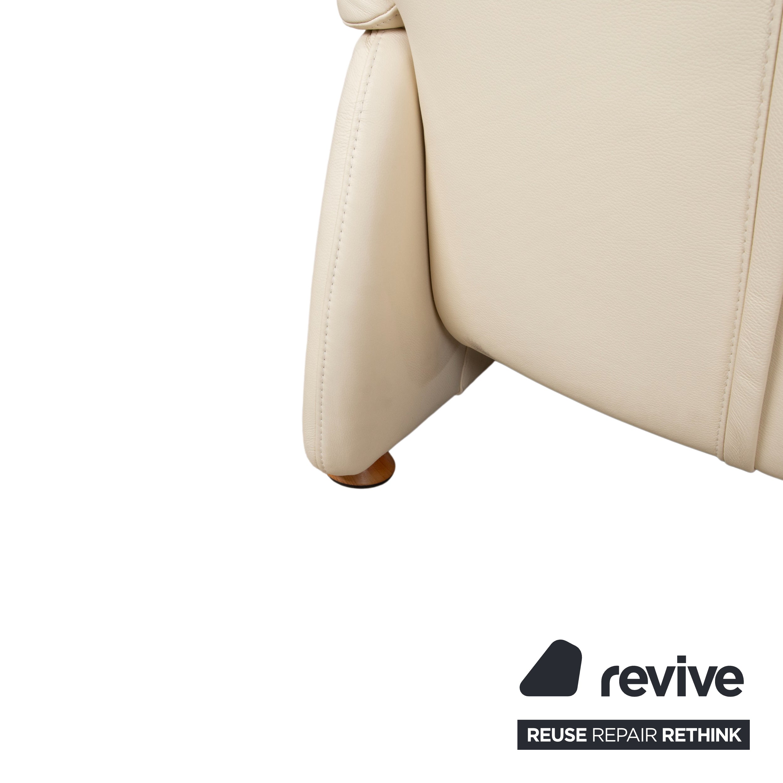 Himolla Halifax Leder Dreisitzer Creme Beige Sand manuelle Funktion Sofa Couch