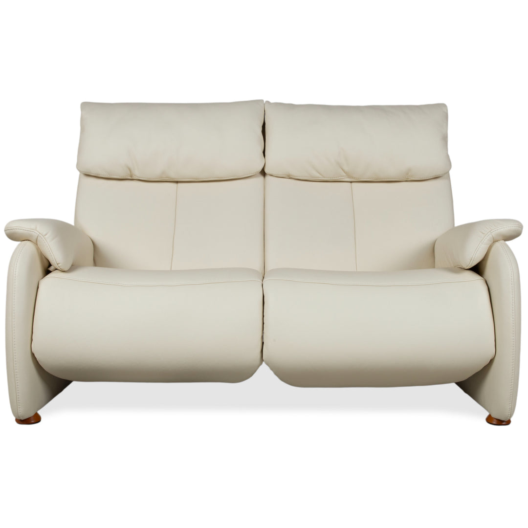Himolla Halifax Leather Three-Seater Cream Manual Function Sofa Couch