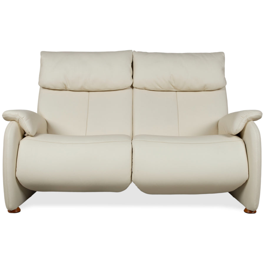 Himolla Halifax Leather Three-Seater Cream Manual Function Sofa Couch