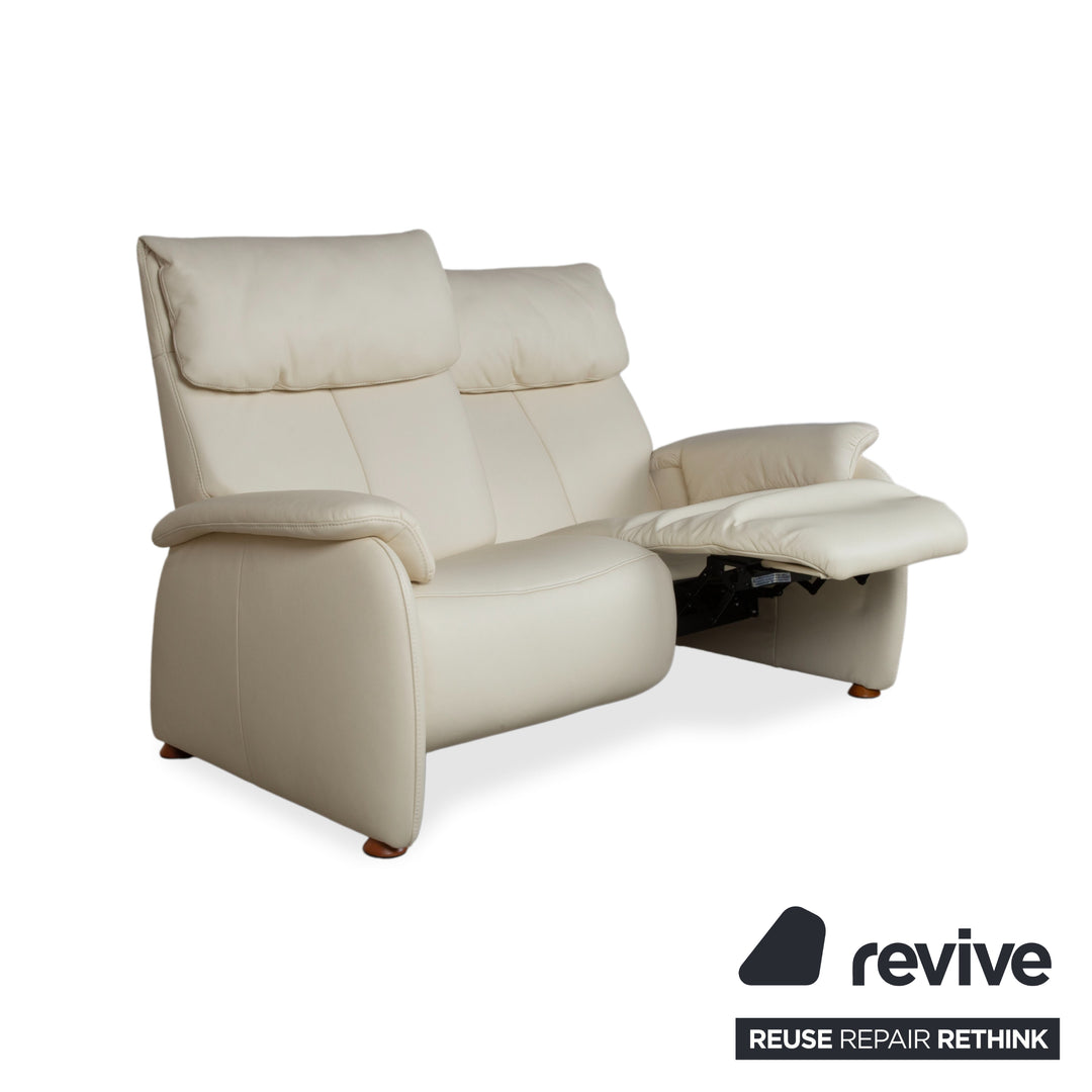 Himolla Halifax Leather Three-Seater Cream Manual Function Sofa Couch