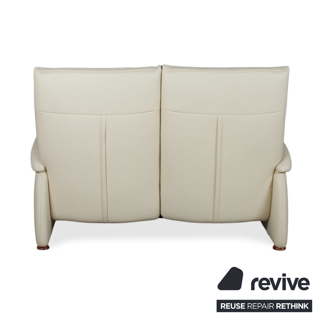 Himolla Halifax Leather Three-Seater Cream Manual Function Sofa Couch