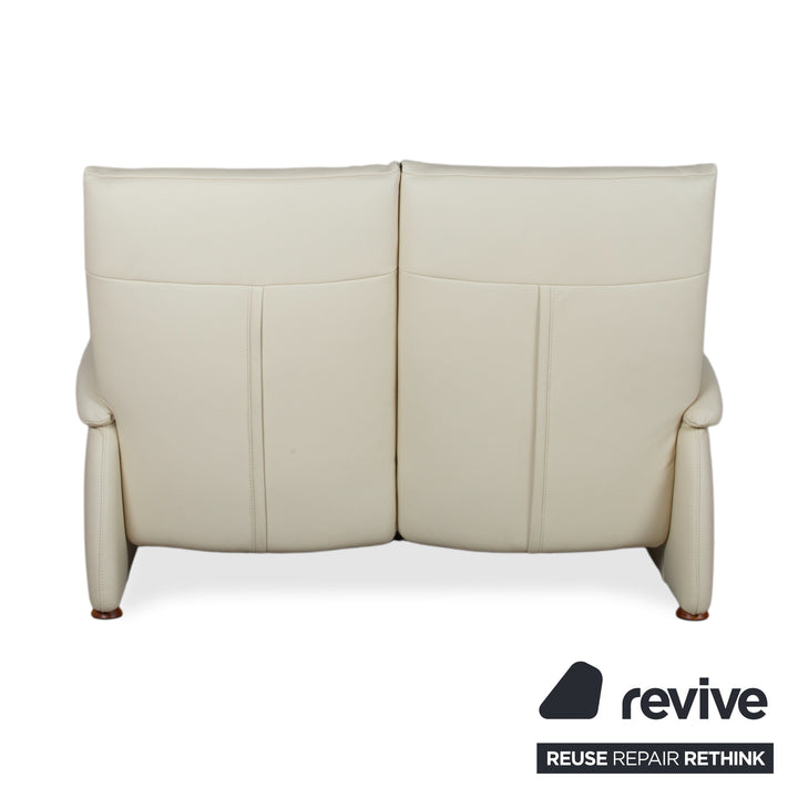 Himolla Halifax Leather Three-Seater Cream Manual Function Sofa Couch