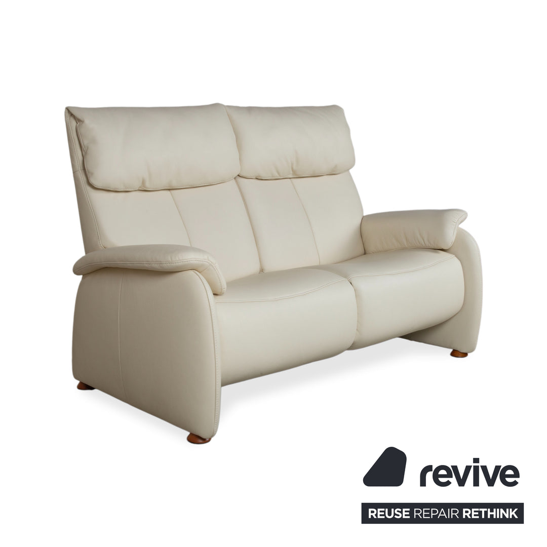Himolla Halifax Leather Three-Seater Cream Manual Function Sofa Couch
