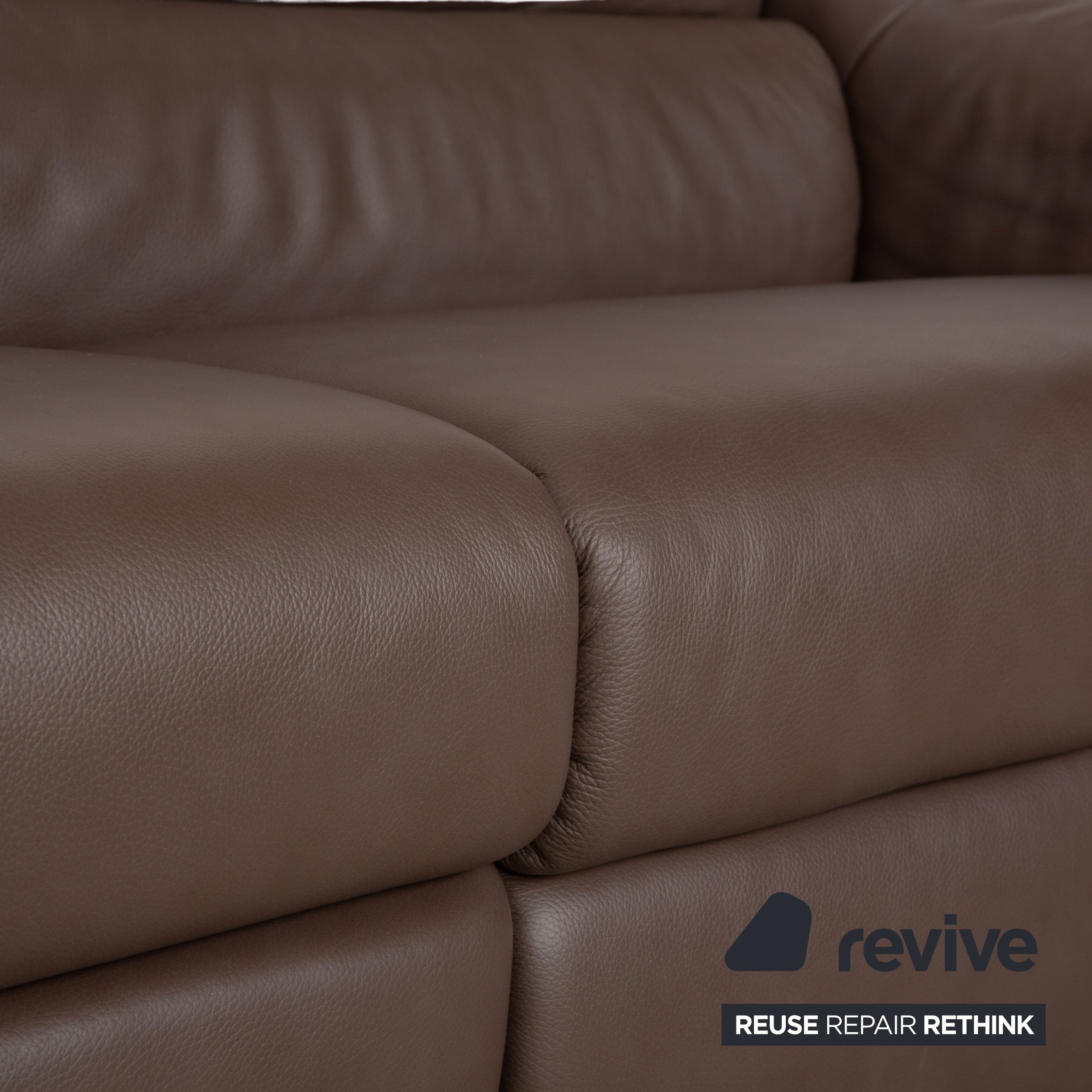 Himolla Leder Dreisitzer Braun Taupe elektrische Funktion Sofa Couch