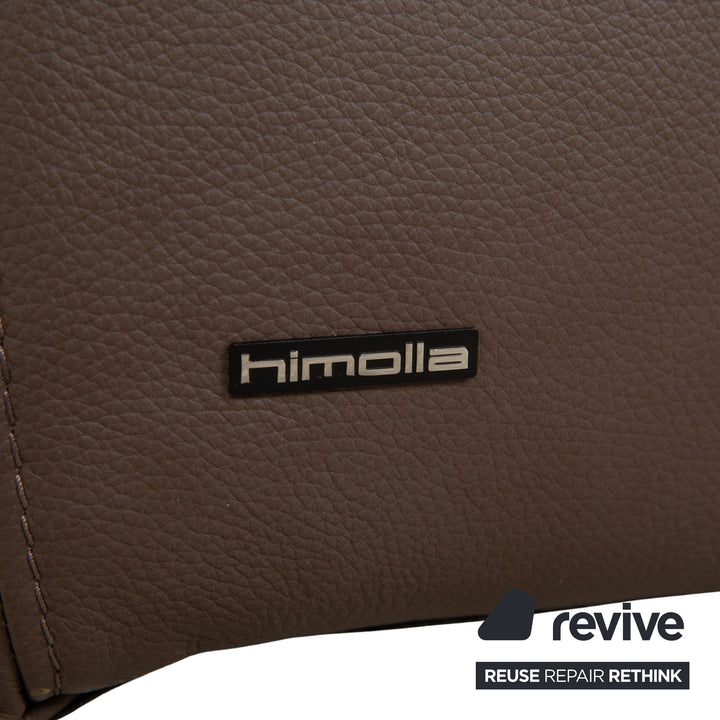 Himolla Leder Dreisitzer Braun Taupe elektrische Funktion Sofa Couch