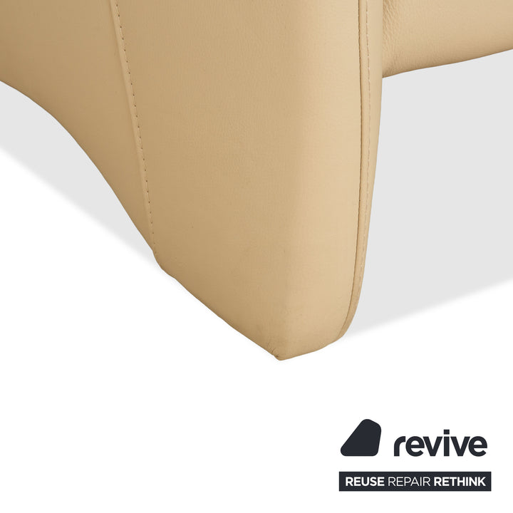 Himolla Leder Dreisitzer Creme Beige Sofa Couch