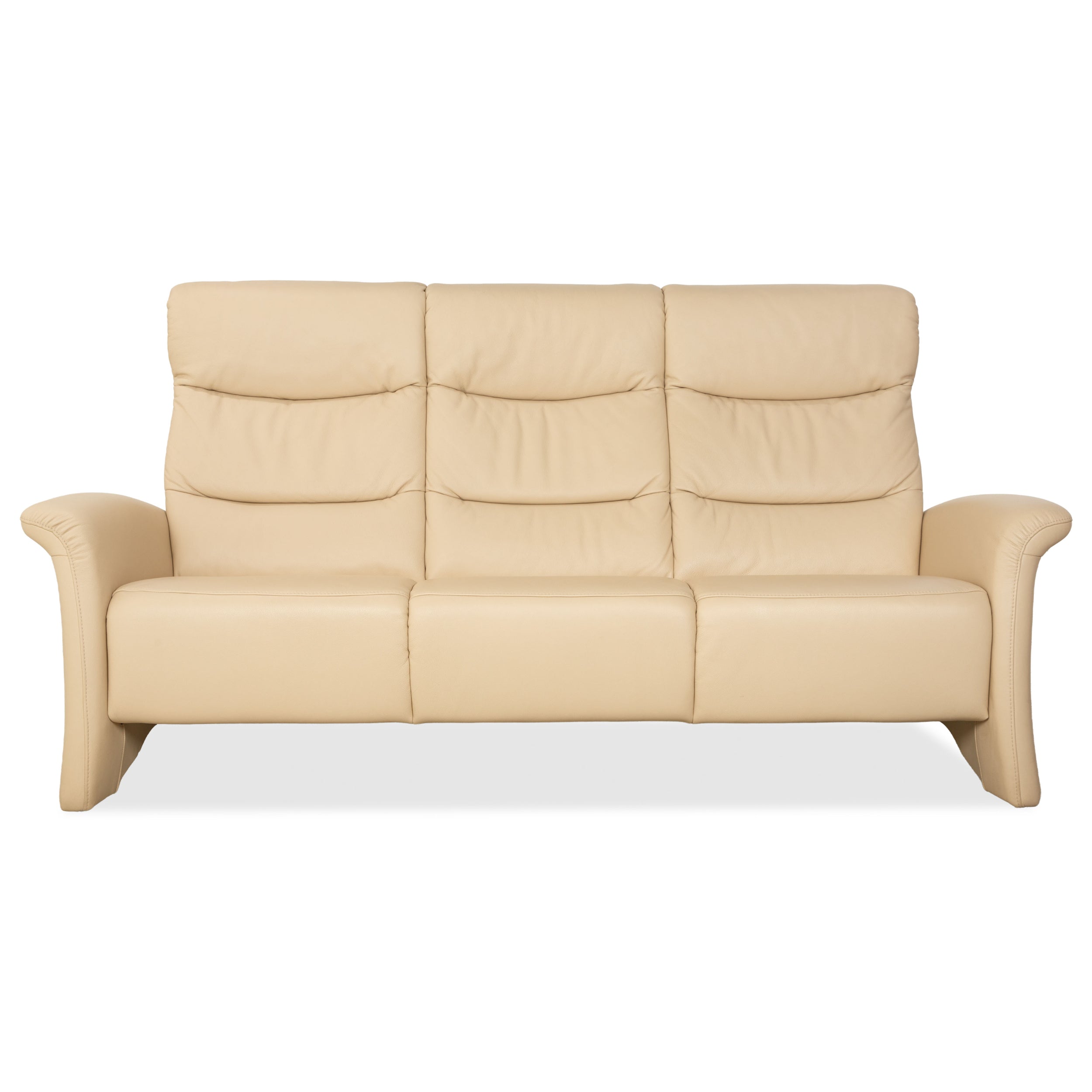 Canapé trois places en cuir Himolla beige crème