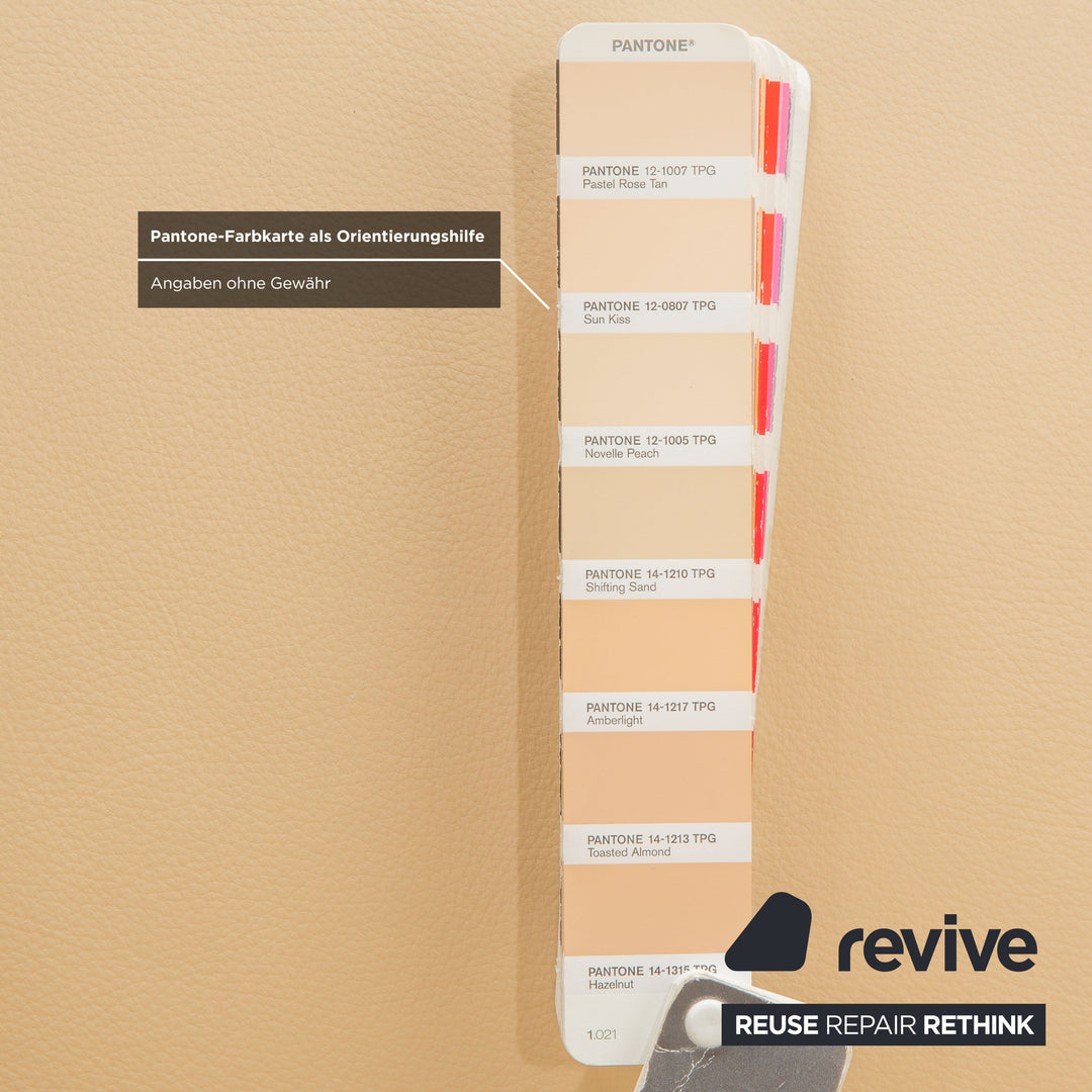 Himolla Leder Dreisitzer Creme Beige Sofa Couch