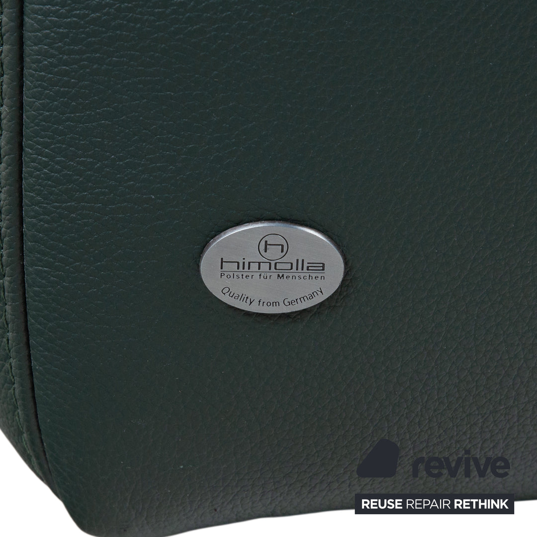 Himolla Leder Dreisitzer Grün Sofa Couch