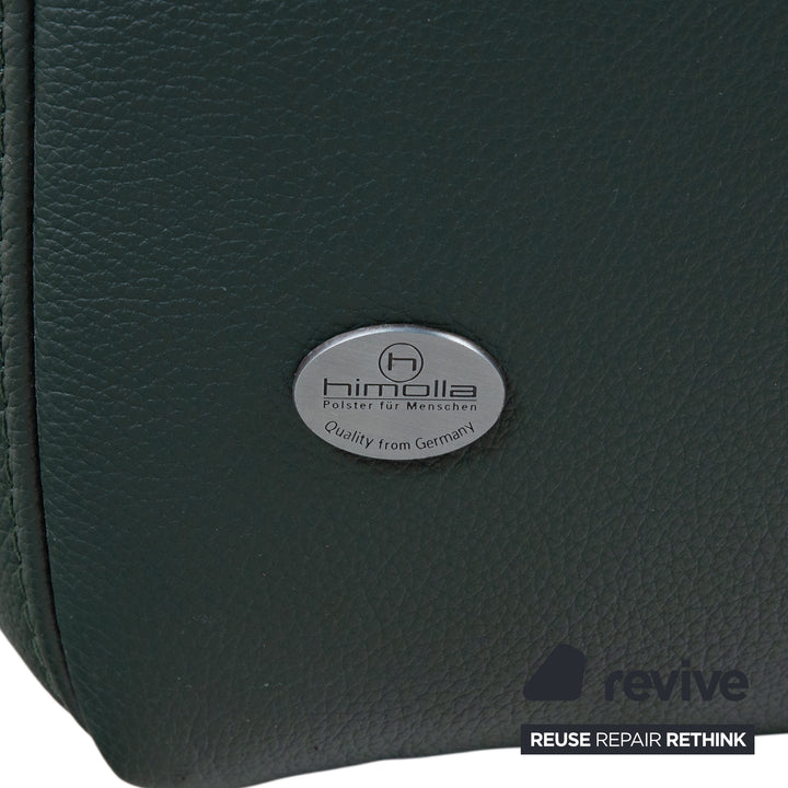Himolla Leder Dreisitzer Grün Sofa Couch