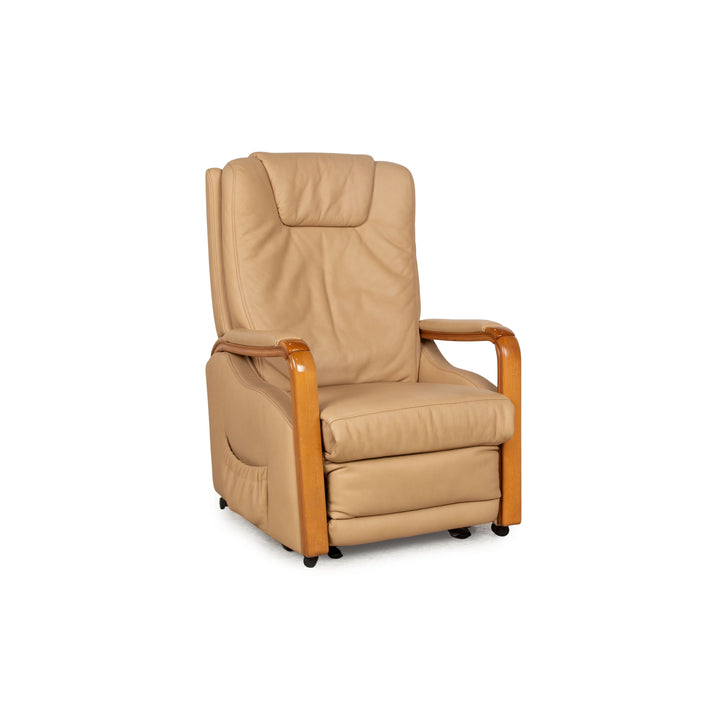 Himolla leather armchair beige electric function