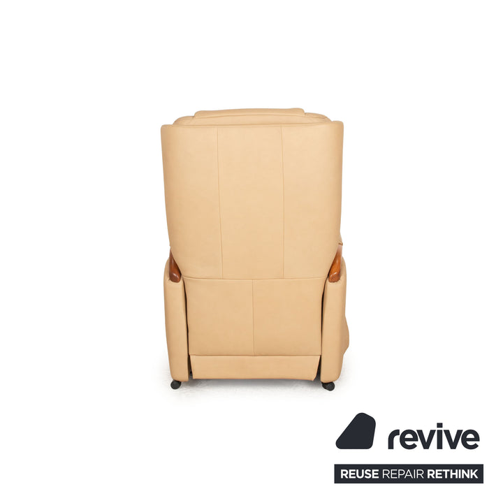 Himolla leather armchair beige electric function