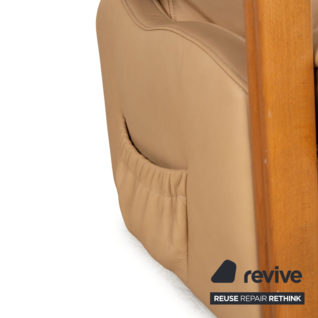 Himolla leather armchair beige electric function