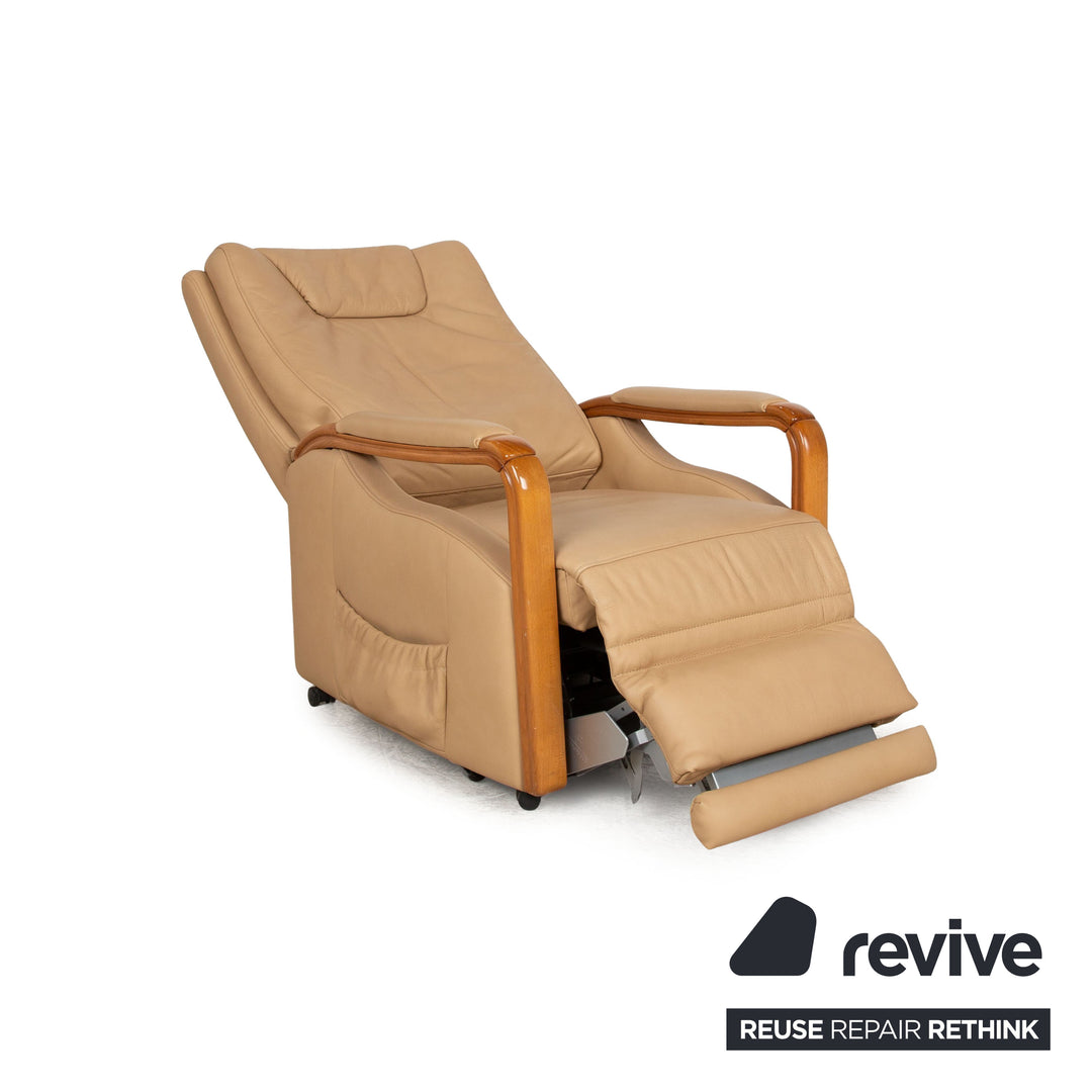 Himolla leather armchair beige electric function