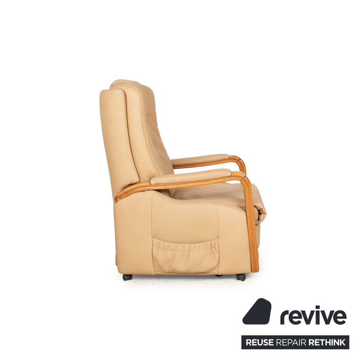 Himolla leather armchair beige electric function