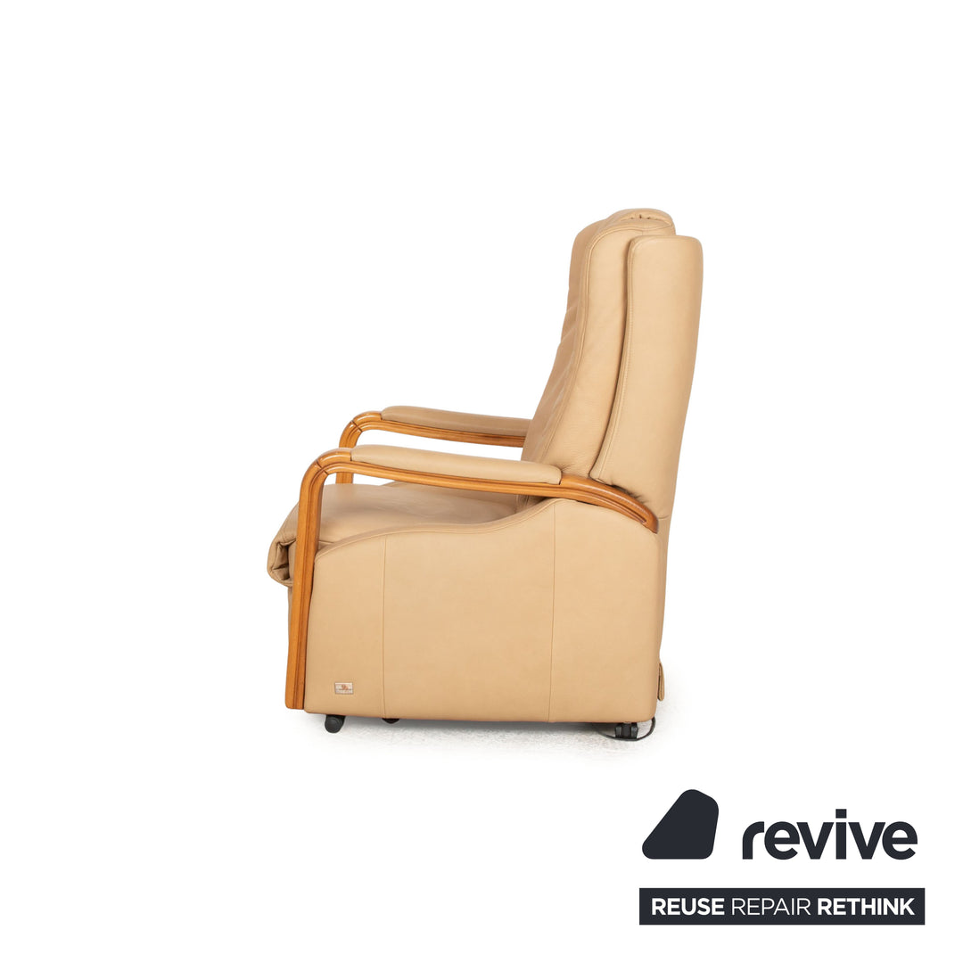 Himolla leather armchair beige electric function