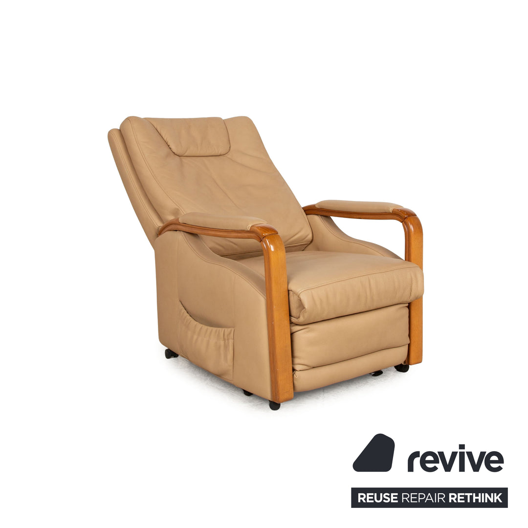 Himolla leather armchair beige electric function