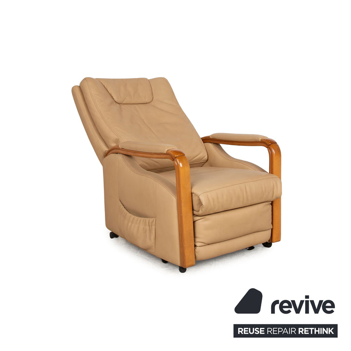 Himolla leather armchair beige electric function