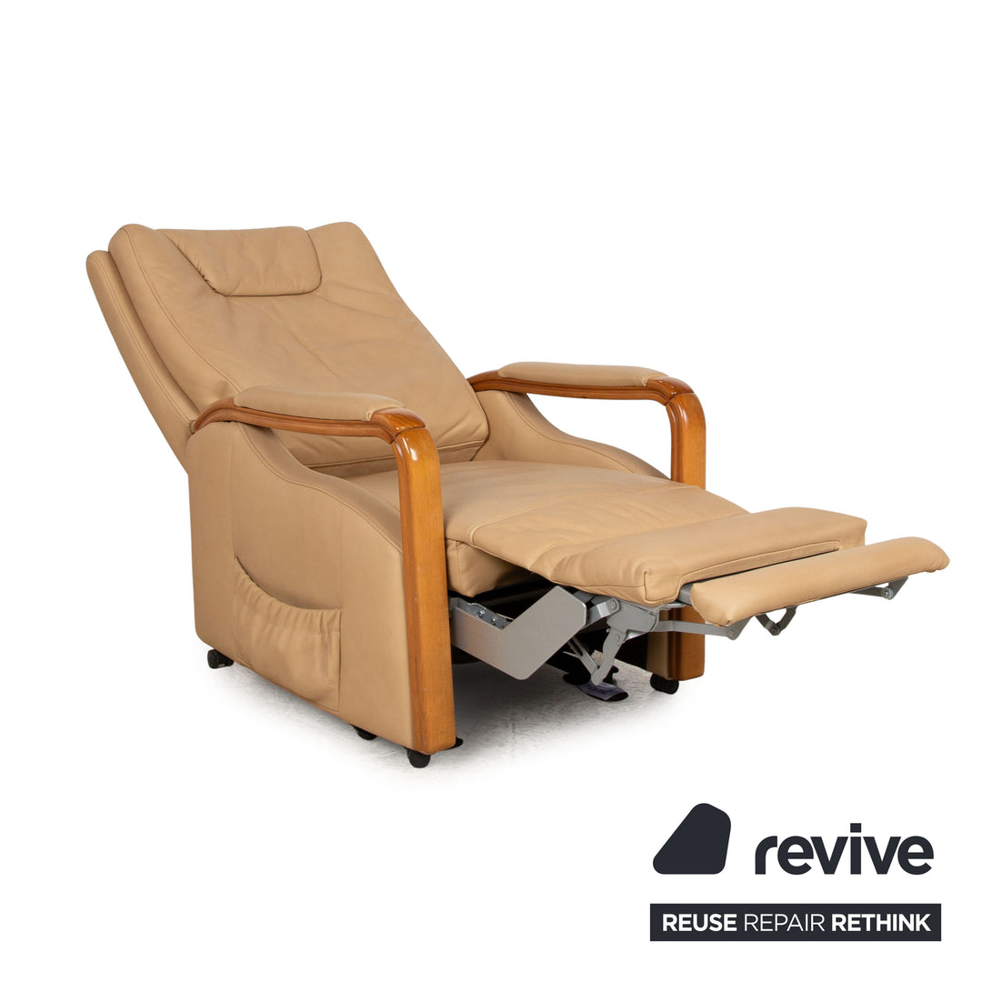 Himolla leather armchair beige electric function