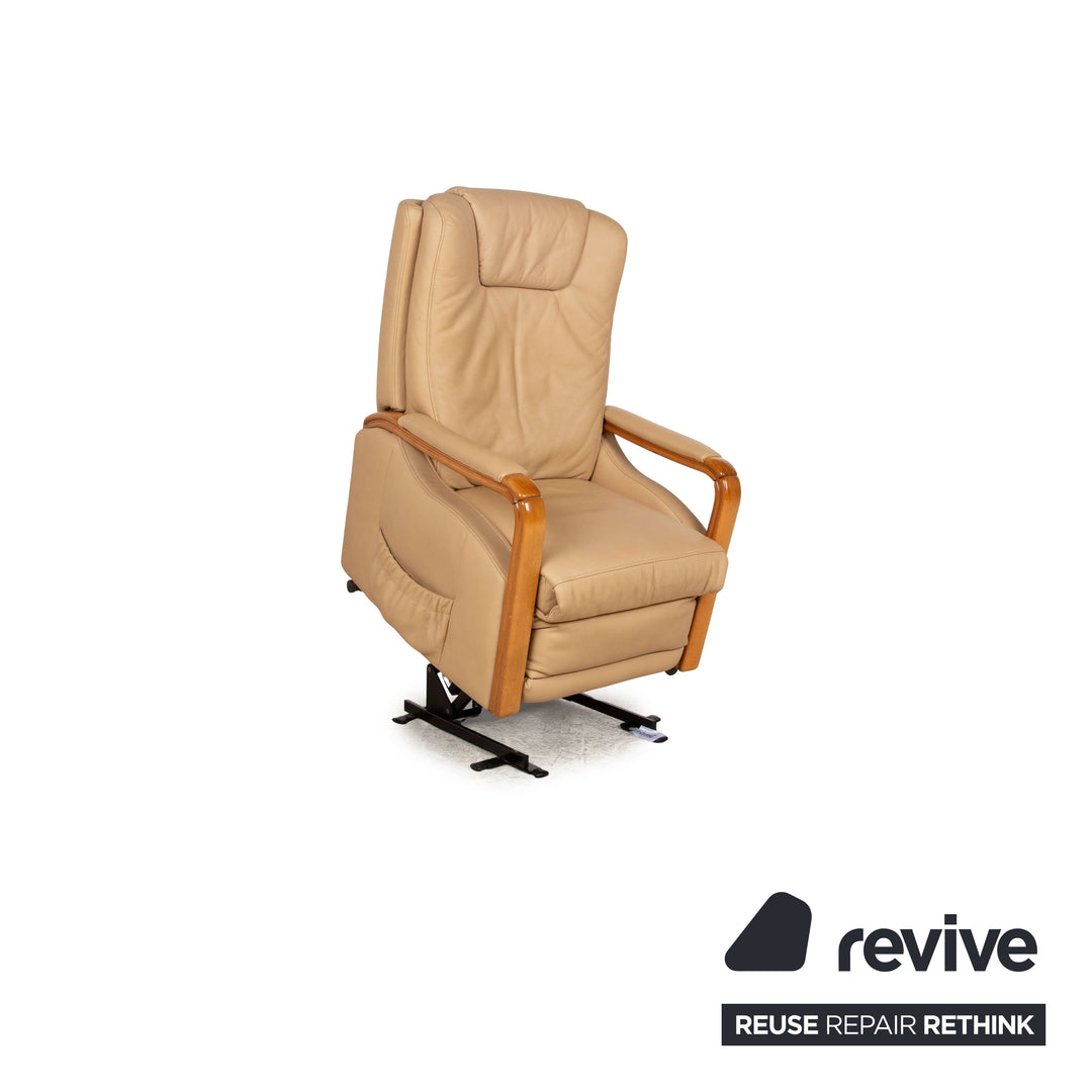 Himolla leather armchair beige electric function