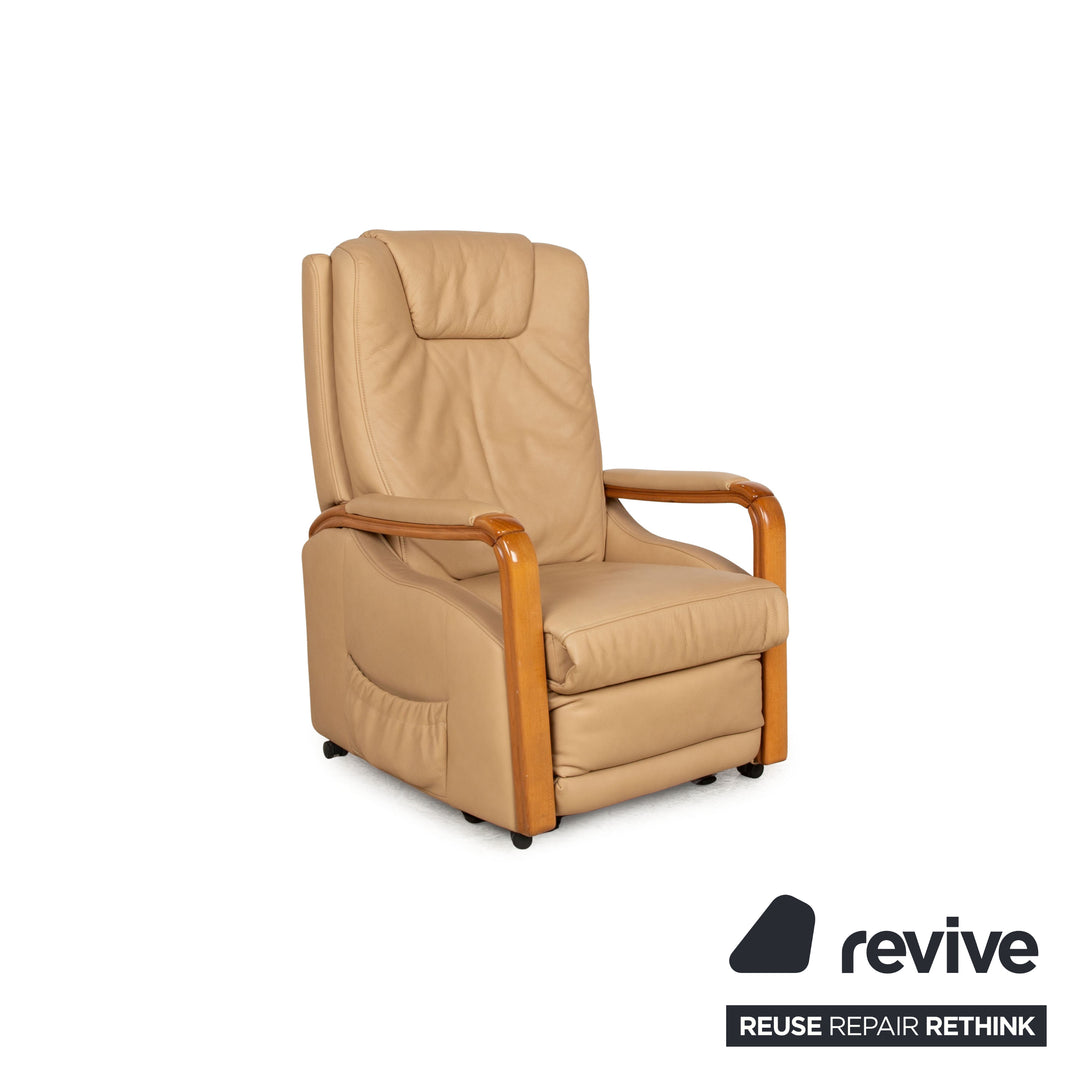 Himolla leather armchair beige electric function