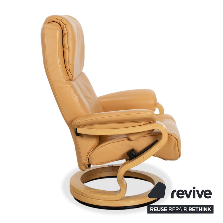 Himolla Leder Sessel Braun Cognac inkl. Hocker
