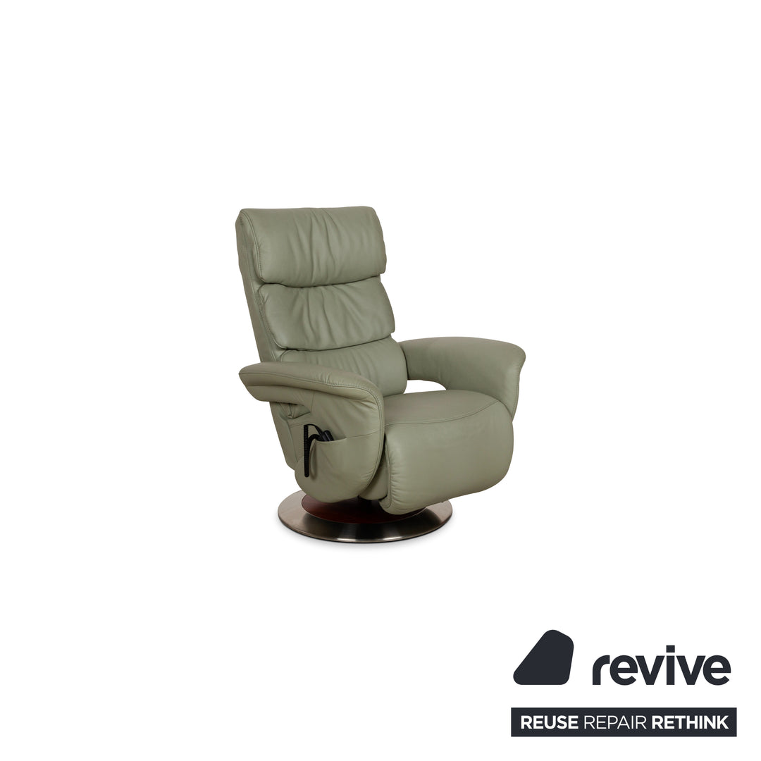 Himolla Leather Armchair Green Electric Function Relaxing Chair