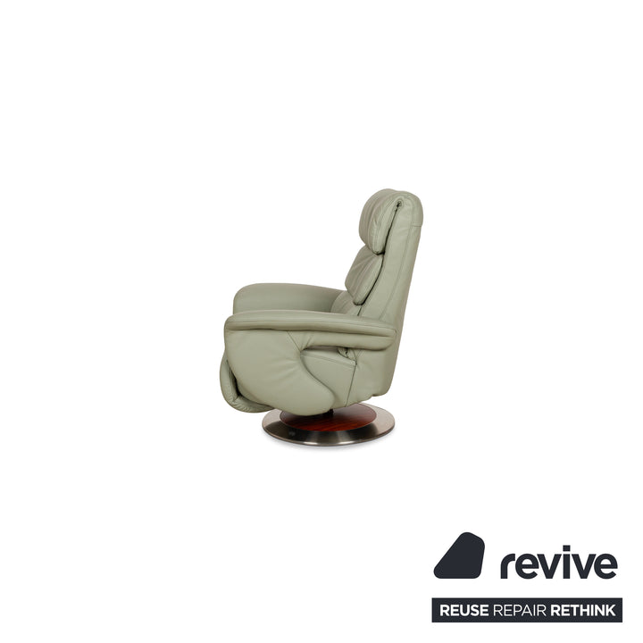 Himolla Leather Armchair Green Electric Function Relaxing Chair