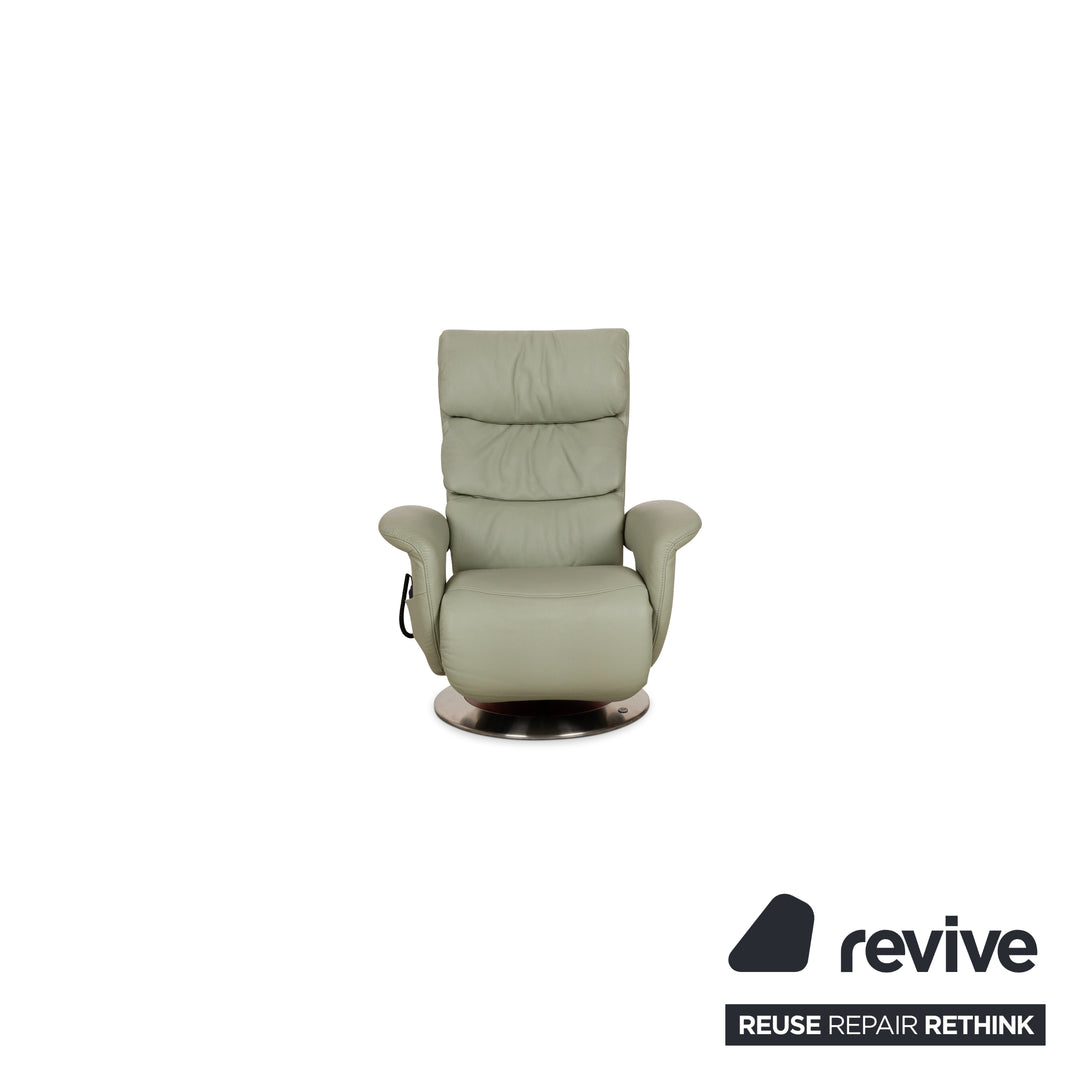 Himolla Leather Armchair Green Electric Function Relaxing Chair