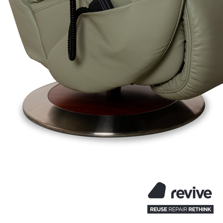 Himolla Leather Armchair Green Electric Function Relaxing Chair