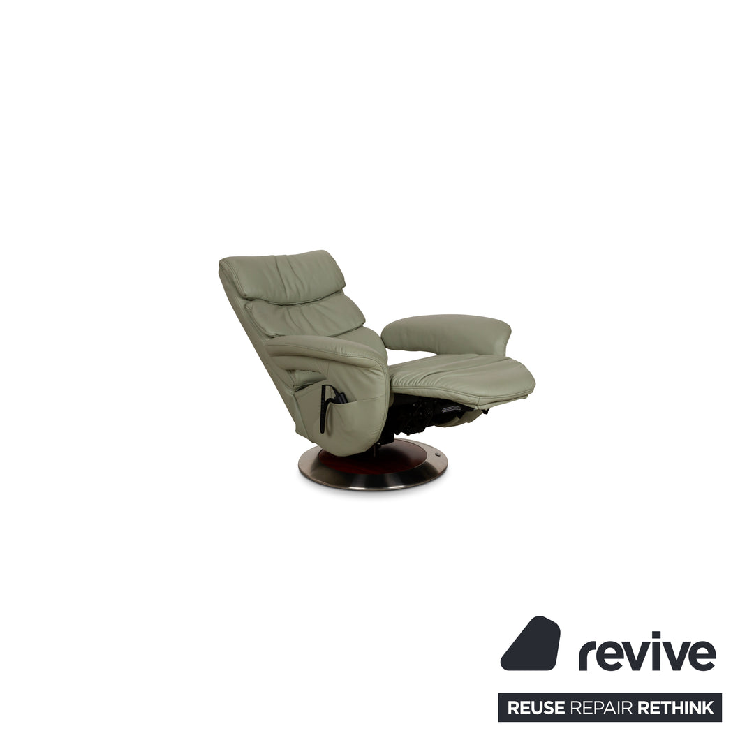 Himolla Leather Armchair Green Electric Function Relaxing Chair