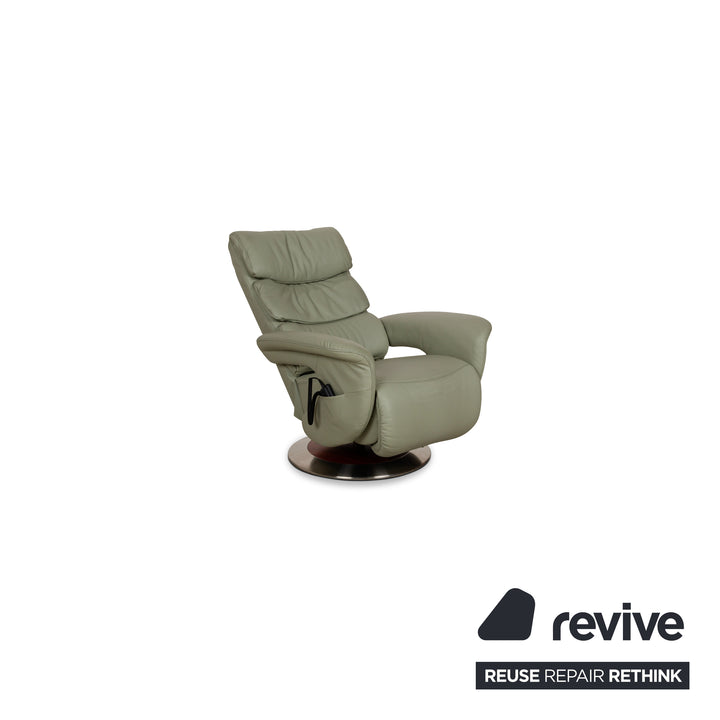 Himolla Leather Armchair Green Electric Function Relaxing Chair