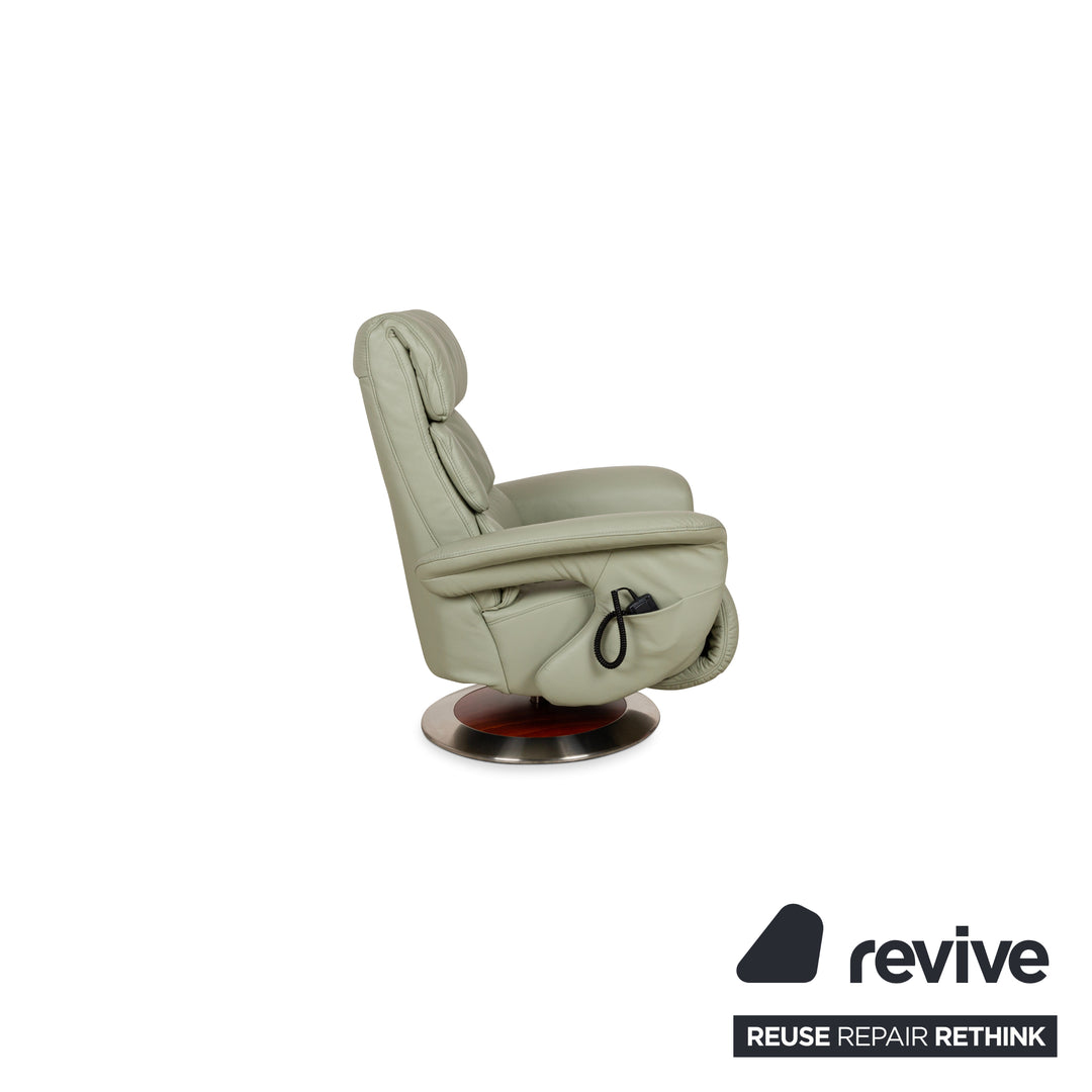 Himolla Leather Armchair Green Electric Function Relaxing Chair