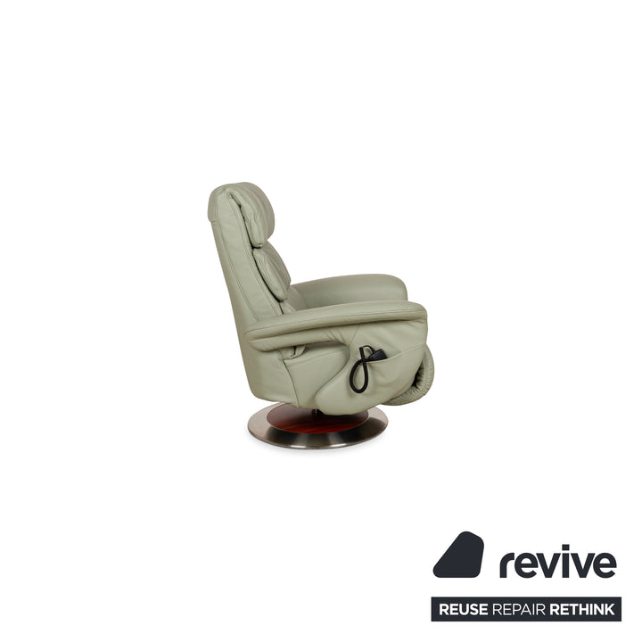 Himolla Leather Armchair Green Electric Function Relaxing Chair