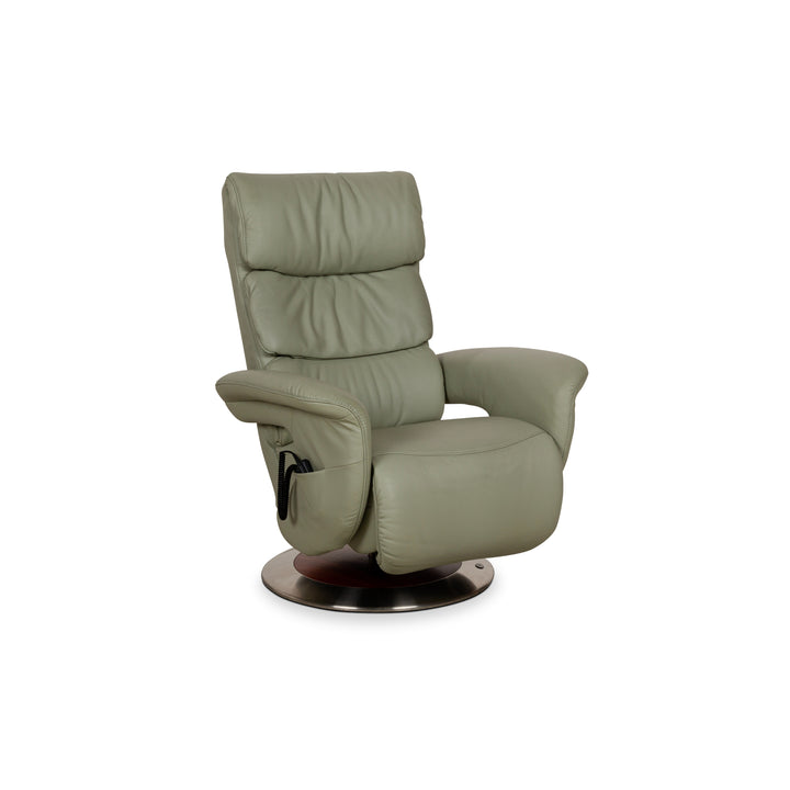 Himolla Leather Armchair Green Electric Function Relaxing Chair