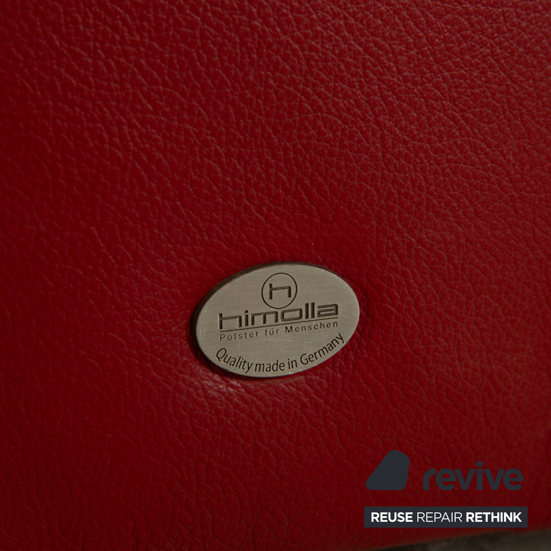 Himolla leather armchair red electr. function