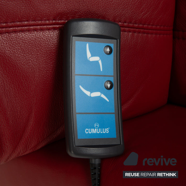 Himolla leather armchair red electr. function