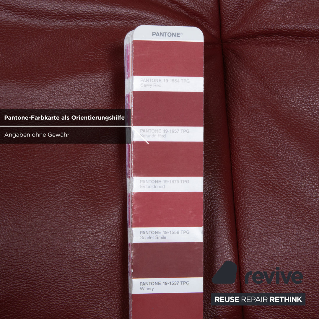 Himolla Leder Sessel Rot Kirschrot manuelle Funktion