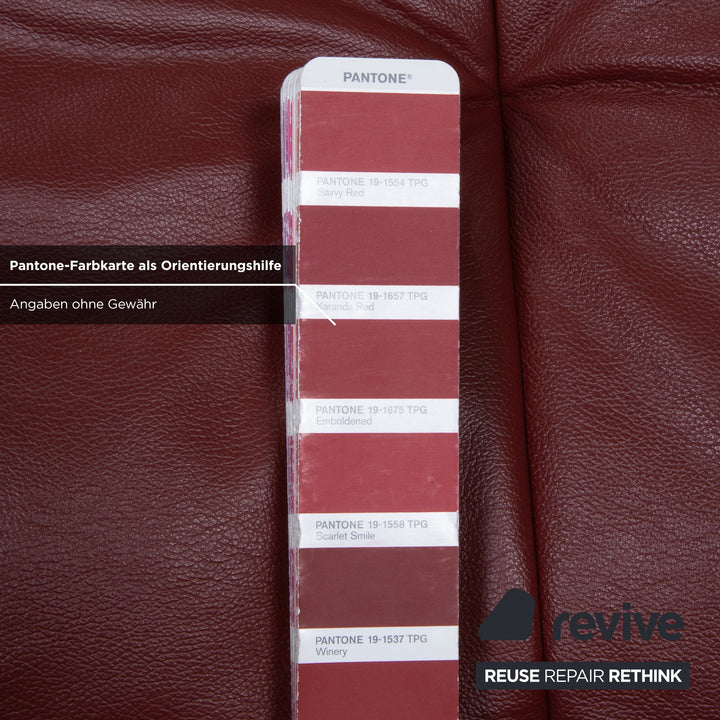 Himolla Leder Sessel Rot Kirschrot manuelle Funktion