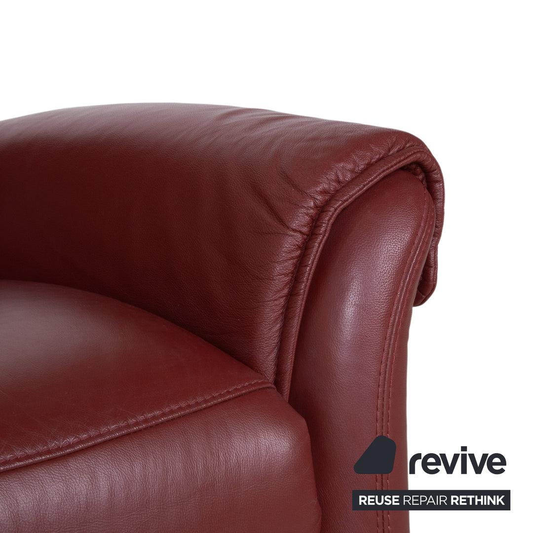 Himolla Leder Sessel Rot Kirschrot manuelle Funktion