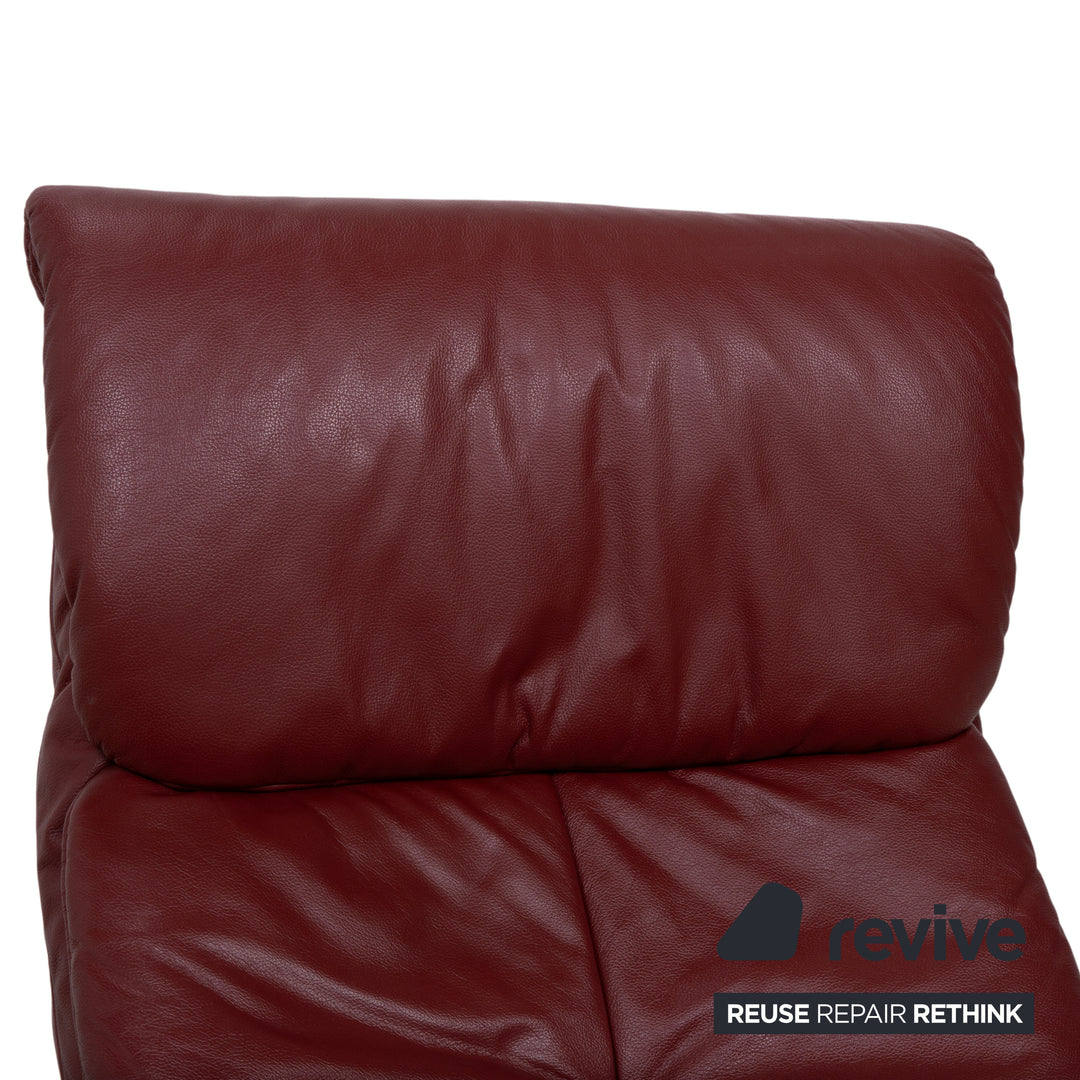Himolla Leder Sessel Rot Kirschrot manuelle Funktion