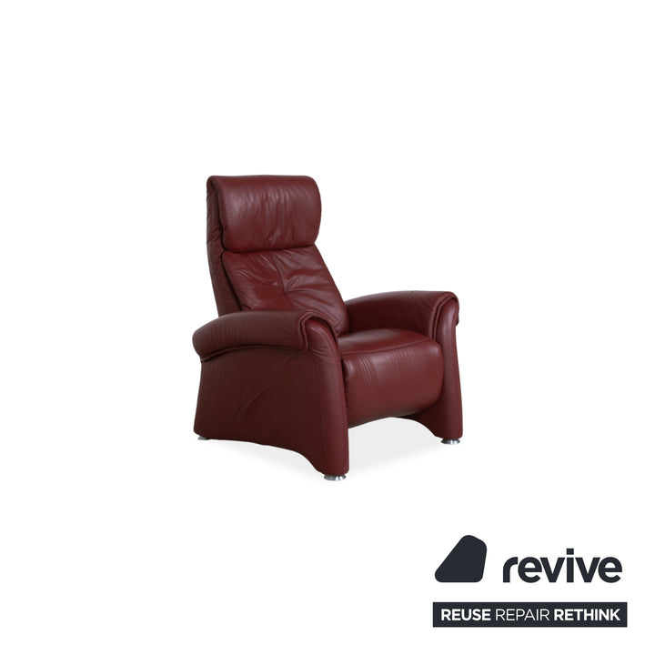 Himolla Leder Sessel Rot Kirschrot manuelle Funktion