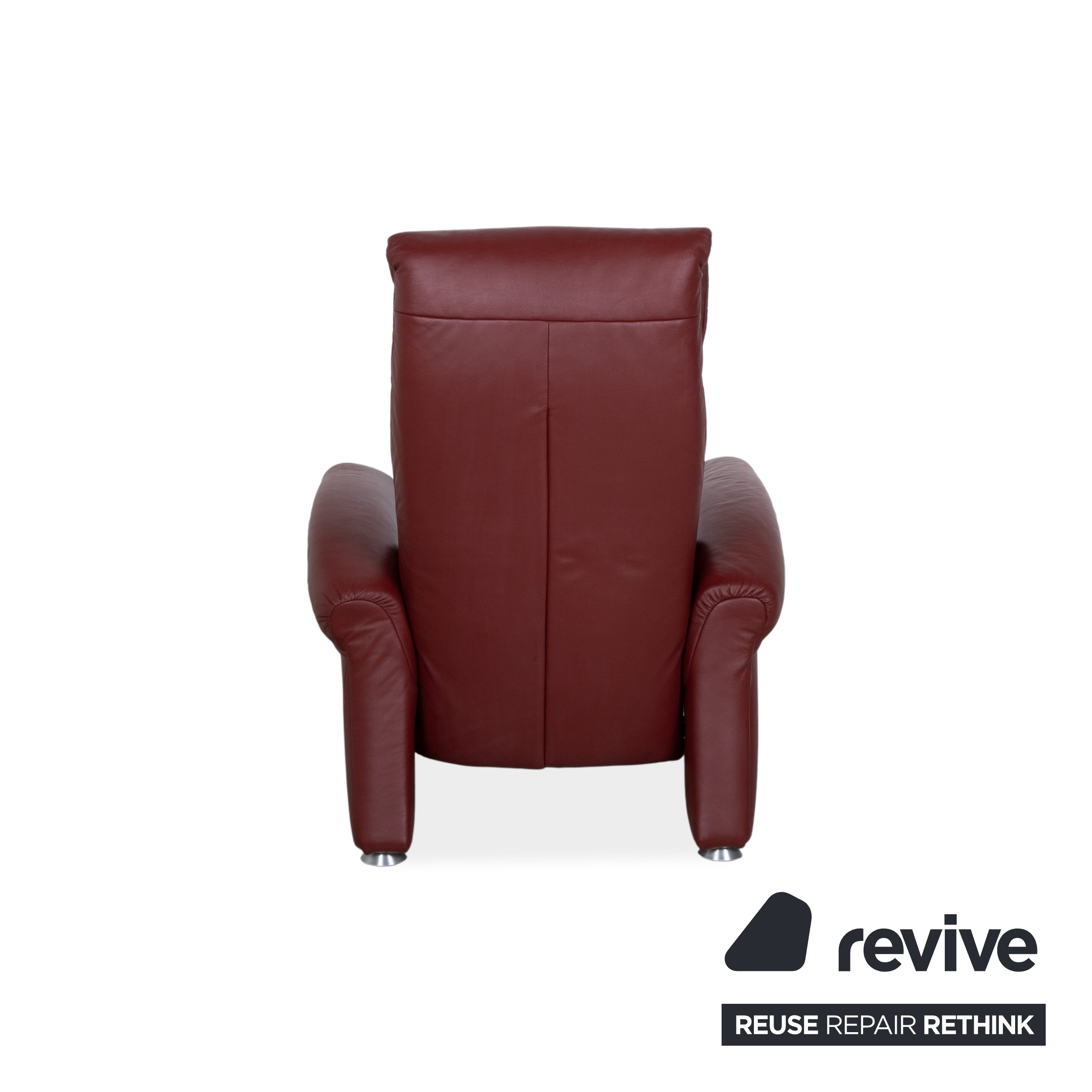 Himolla Leather Armchair Red Cherry Red Manual Function