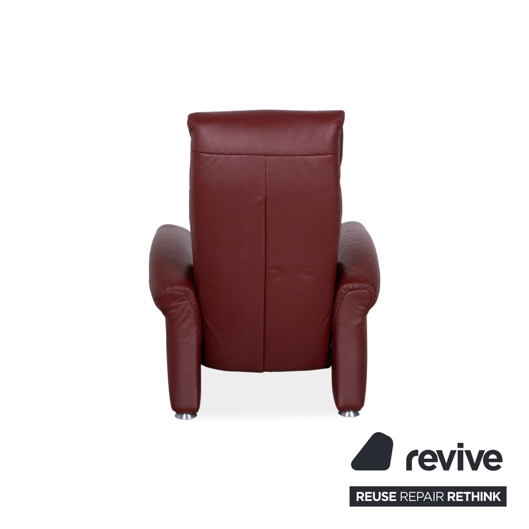 Himolla Leder Sessel Rot Kirschrot manuelle Funktion