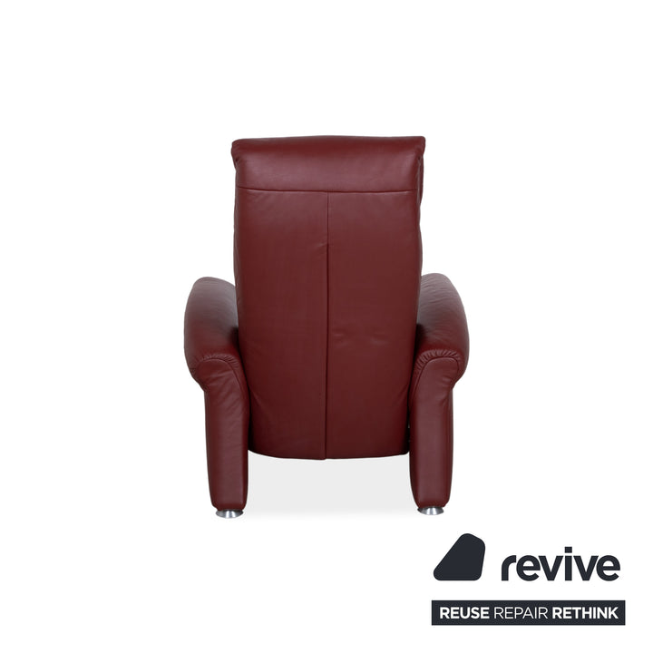 Himolla Leder Sessel Rot Kirschrot manuelle Funktion