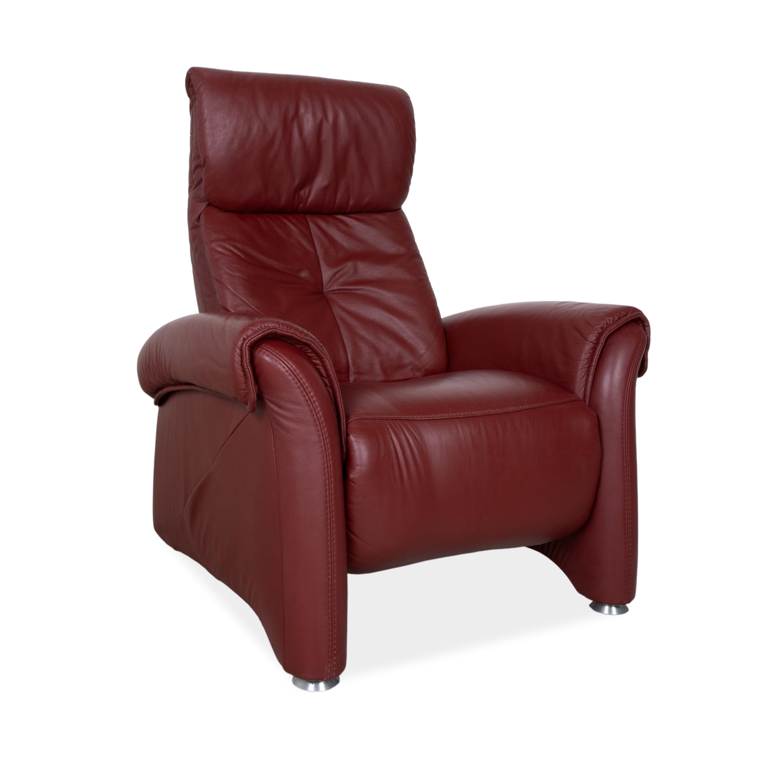 Himolla Leather Armchair Red Cherry Red Manual Function