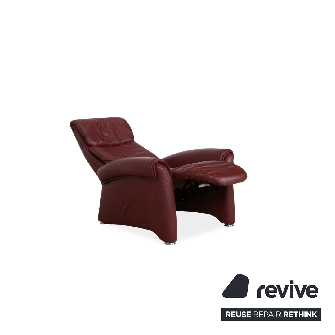 Himolla Leder Sessel Rot Kirschrot manuelle Funktion