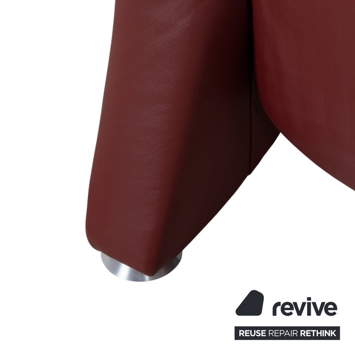 Himolla Leder Sessel Rot Kirschrot manuelle Funktion